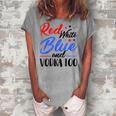 Red White Blue And Vodka Too Wine Drinking 4Th Of July Women's Loosen T-shirt Green