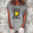 Softball Gigi Leopard Game Day Softball Lover Grandma Women's Loosen T-Shirt Green