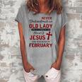 Never Underestimate An Old Lady Who Is Covered By February Women's Loosen T-Shirt Green
