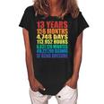 13Th Birthday For Boys & Girls 13 Years Of Being Awesome Women's Loosen Crew Neck Short Sleeve T-Shirt Black