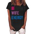 Bi Wife Energy Lgbtq Support Lgbt Lover Wife Lover Respect Women's Loosen Crew Neck Short Sleeve T-Shirt Black