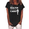 Business Card Realtor Real Estate S For Women Women's Loosen Crew Neck Short Sleeve T-Shirt Black