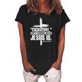 Christian Cross Faith Quote Normal Isnt Coming Back Women's Loosen Crew Neck Short Sleeve T-Shirt Black