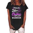 Cochlear Implant Support Proud Mom Hearing Loss Awareness Women's Loosen Crew Neck Short Sleeve T-Shirt Black
