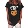 Daddy Sloth Lazy Cute Sloth Father Dad Women's Loosen Crew Neck Short Sleeve T-Shirt Black