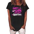 Just A Girl Who Loves Paintball Women's Loosen Crew Neck Short Sleeve T-Shirt Black