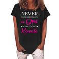 Karate Lover Martial Arts Women Gift Karate Women's Loosen Crew Neck Short Sleeve T-Shirt Black