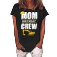 Mom Birthday Crew Construction Worker Hosting Party Women's Loosen Crew Neck Short Sleeve T-Shirt Black