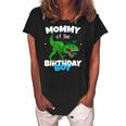 Mommy Of The Birthday Boy Dinosaurrex Anniversary Women's Loosen Crew Neck Short Sleeve T-Shirt Black