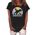 Mommysaurus Dinosaur Vintage Retro 4 Kids Lover Gift Women's Loosen Crew Neck Short Sleeve T-Shirt Black