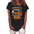My Favorite Baseball Player Calls Me Mom Gift For Mother Women's Loosen Crew Neck Short Sleeve T-Shirt Black