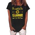 Promoted To Grammie Est 2022 Sunflower Women's Loosen Crew Neck Short Sleeve T-Shirt Black