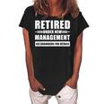 Retired Under New Management See Grandkids For Details V3 Women's Loosen Crew Neck Short Sleeve T-Shirt Black
