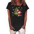 Santa Butt Crack Merry Christmas Women's Loosen Crew Neck Short Sleeve T-Shirt Black