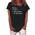 Sorry I Cant I Have Plans In The Barn - Sarcasm Sarcastic Women's Loosen Crew Neck Short Sleeve T-Shirt Black