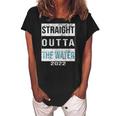 Straight Outta The Water Cool Christian Baptism 2022 Vintage Women's Loosen Crew Neck Short Sleeve T-Shirt Black