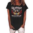 Thats Hearsay Brewing Co Home Of The Mega Pint Funny Skull Women's Loosen Crew Neck Short Sleeve T-Shirt Black