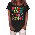 Welcome Back To School Happy First Day 488 Shirt Women's Loosen Crew Neck Short Sleeve T-Shirt Black