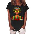 Womens Juneteenth Women Natural Afro Queen Women's Loosen Crew Neck Short Sleeve T-Shirt Black