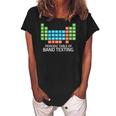 Womens Marching Band Periodic Table Of Band Texting Elements Funny Women's Loosen Crew Neck Short Sleeve T-Shirt Black