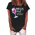 Womens Mega Pint I Thought It Necessary Funny Sarcastic Gifts Wine Women's Loosen Crew Neck Short Sleeve T-Shirt Black