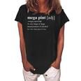 Womens Mega Pint Mega Pint Of Wine Glass Definition Mega Pint Women's Loosen Crew Neck Short Sleeve T-Shirt Black