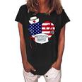 Womens Respiratory Therapist Love America 4Th Of July For Nurse Dad Women's Loosen Crew Neck Short Sleeve T-Shirt Black