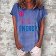 Bi Wife Energy Lgbtq Support Lgbt Lover Wife Lover Respect Women's Loosen Crew Neck Short Sleeve T-Shirt Blue