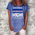 Cape Verdean Mom Cape Verde Flag Design For Mothers Day Women's Loosen Crew Neck Short Sleeve T-Shirt Blue