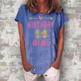 Girls 12Th Birthday Idea For 12 Years Old Daughter Women's Loosen Crew Neck Short Sleeve T-Shirt Blue