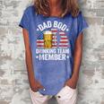 Mens Dad Bod Drinking Team Member American Flag 4Th Of July Beer Women's Loosen Crew Neck Short Sleeve T-Shirt Blue