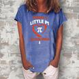 Pi Day Math Gift For Pregnancy Announcement Baby Shower Mom Women's Loosen Crew Neck Short Sleeve T-Shirt Blue
