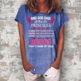 Priscilla Name Gift And God Said Let There Be Priscilla Women's Loosen Crew Neck Short Sleeve T-Shirt Blue