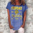 Stepdad Of The Birthday Girl Dad Sunflower Gifts Women's Loosen Crew Neck Short Sleeve T-Shirt Blue