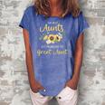 Womens The Best Aunts Get Promoted To Great Aunt New Great Aunt Women's Loosen Crew Neck Short Sleeve T-Shirt Blue
