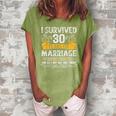 30Th Wedding Anniversary Couples Husband Wife 30 Years V2 Women's Loosen Crew Neck Short Sleeve T-Shirt Green