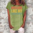 Awesome Like My Granddaughter Parents Day V2 Women's Loosen Crew Neck Short Sleeve T-Shirt Green