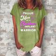 Cochlear Implant Support Proud Mom Hearing Loss Awareness Women's Loosen Crew Neck Short Sleeve T-Shirt Green