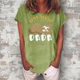 Dada Grandpa Gift Best Sloth Dada Ever Women's Loosen Crew Neck Short Sleeve T-Shirt Green