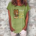 Fully Vaccinated By The Blood Of Jesus Cross Faith Christian Women's Loosen Crew Neck Short Sleeve T-Shirt Green