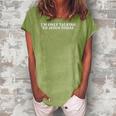 Funny Im Only Talking To Jesus Today Christian Women's Loosen Crew Neck Short Sleeve T-Shirt Green