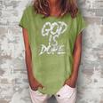 God Is Dope Religious Spiritual Faith Women's Loosen Crew Neck Short Sleeve T-Shirt Green