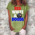 Goldendoodle Mom Dad 4Th Of July Doodle Dog V2 Women's Loosen Crew Neck Short Sleeve T-Shirt Green
