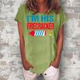Im His Firecracker His And Hers 4Th Of July Matching Couple Women's Loosen Crew Neck Short Sleeve T-Shirt Green