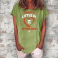 Pi Day Math Gift For Pregnancy Announcement Baby Shower Mom Women's Loosen Crew Neck Short Sleeve T-Shirt Green