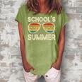 Retro Last Day Of School Schools Out For Summer Teacher Women's Loosen Crew Neck Short Sleeve T-Shirt Green