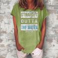 Straight Outta The Water Cool Christian Baptism 2022 Vintage Women's Loosen Crew Neck Short Sleeve T-Shirt Green