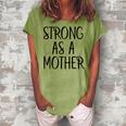 Strong As A Mother Women's Loosen Crew Neck Short Sleeve T-Shirt Green