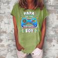 Video Game Birthday Party Papa Of The Birthday Boy Matching Women's Loosen Crew Neck Short Sleeve T-Shirt Green