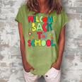 Welcome Back To School Happy First Day 488 Shirt Women's Loosen Crew Neck Short Sleeve T-Shirt Green